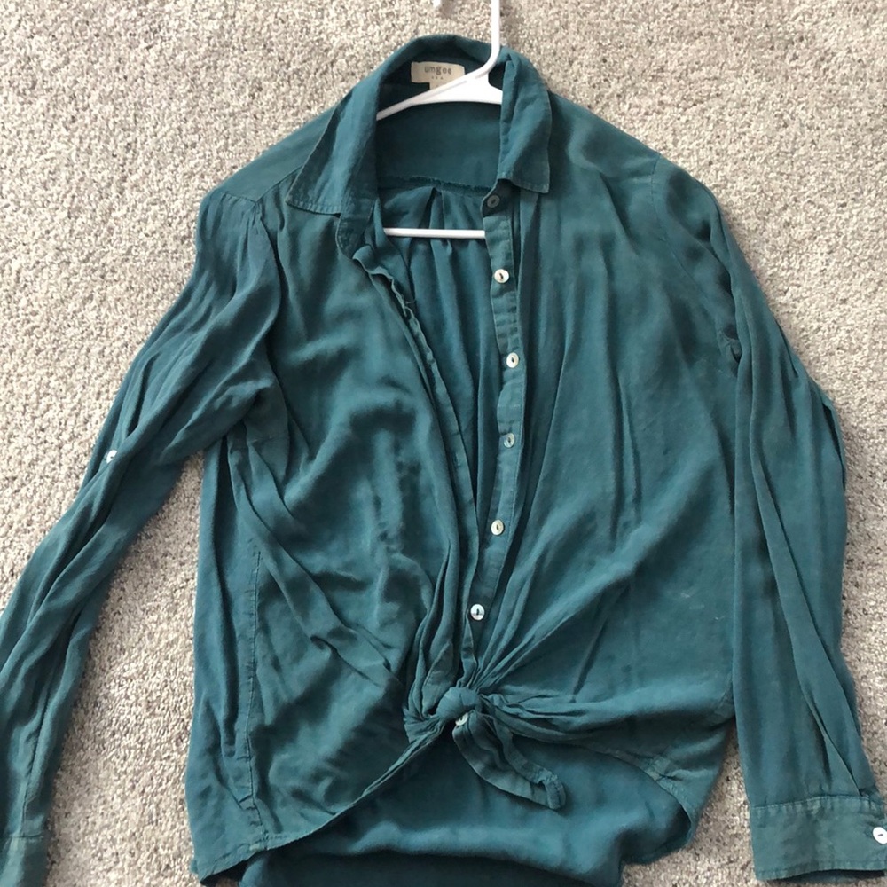 Aqua button down